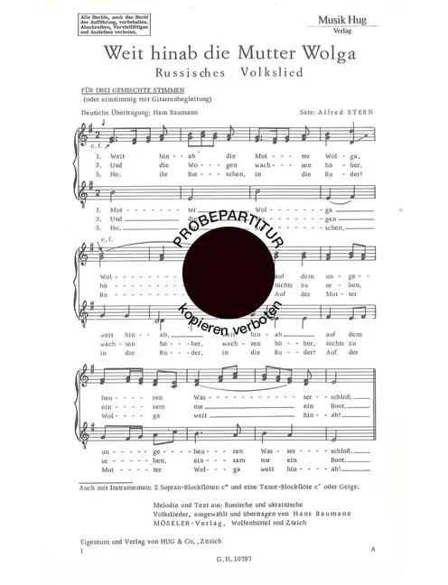 Weit hinab die Mutter